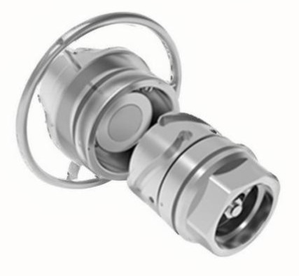Conector de fluido de aleación de aluminio de acero inoxidable o latón TFC de tres ranuras duradero