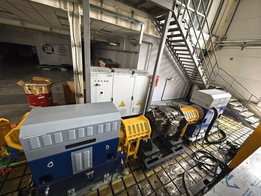 Sistema de banco de ensayo de tipo dinamómetro de transmisión SSCD500-1500/3800 500kW 3183 Nm